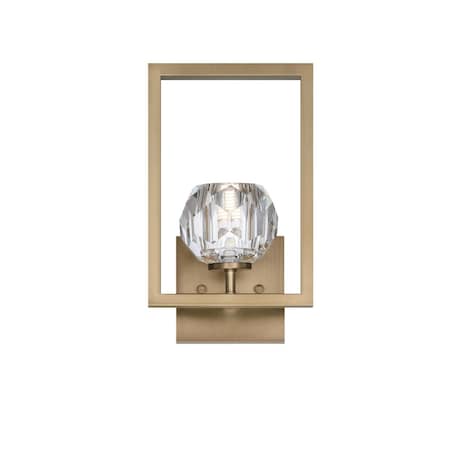 Westinghouse Fixture Wall LED Dimmable 5W G9 Zoa, Brushed Brass Crystal Glass 6131000
